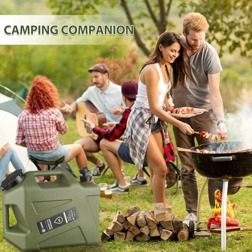 Lufstd 5 Gallon Water Jug with Spigot, Portable Camping Water Containers, No Leakage Food Grade Camping Water Tank for Vehicle, Car, Outdoor Hiking, Picnic, Emergency