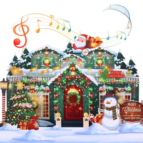RNPKZ Musik-Weihnachtskarte, Pop-up Weihnachtskarte mit Musik und...