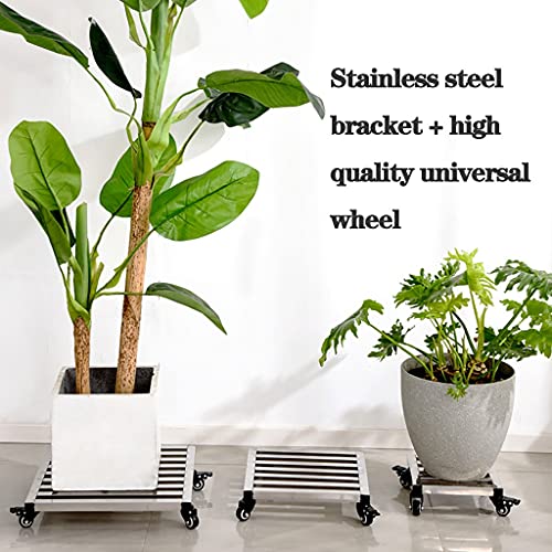 Plateau mobile pot de fleur roulette 360 rotatif verrouillable - 3