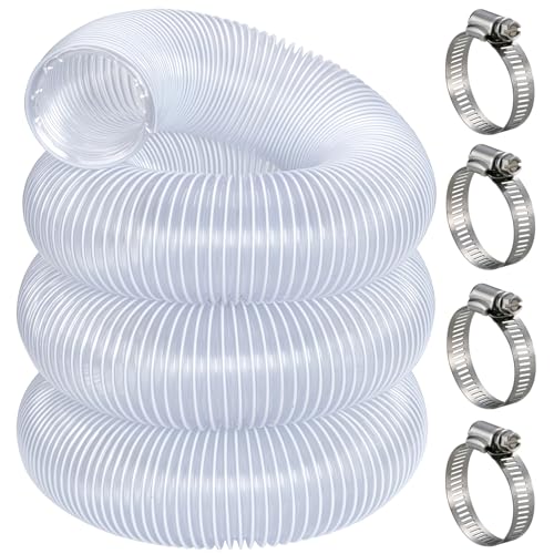 Heavy Duty Dust Collection Hose 2-1/2" × 10 ft PVC Collector Hose & Clamps by ZY-hosetube - Used condition - US$10.56