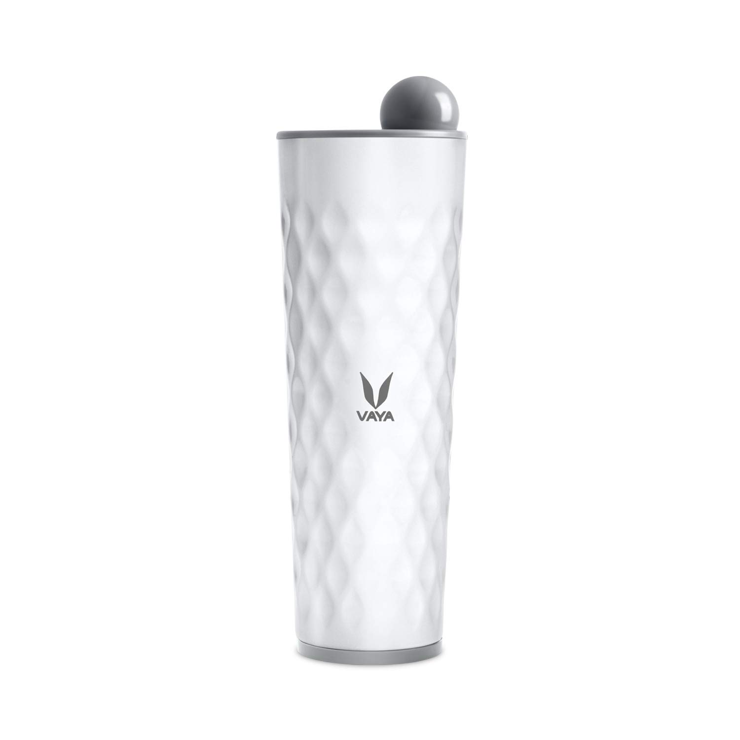 VAYA DRYNK Stainless Steel Water Bottle for Office, 600ml Vacuum Insulated Water Bottle with Globe Lid for Easy Drinking Hot and Cold Water Thermos Flask Bottle, Leakproof Travel Bottle,White