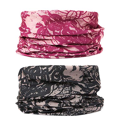 Eazzea 6Pcs Magic Wide Tube Face Mask,Neck Gaiter, Headwear, Sports Scarf, Boho Bandana, Balaclava, Headband For Women And Men #TOP6