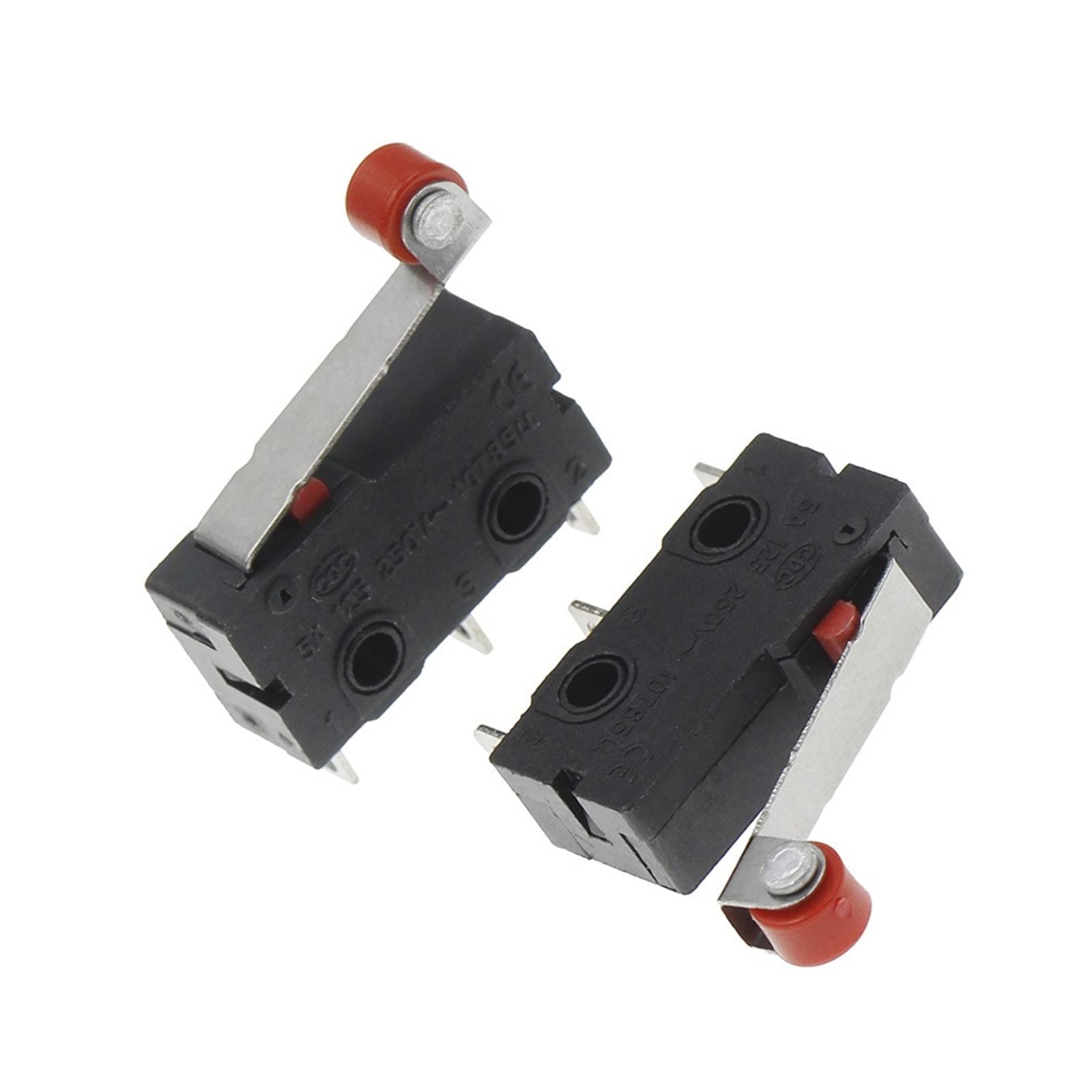 Mini microinterruptor de 3 pines con interruptor de límite de rodillo, 50 unidades