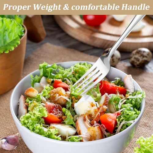 Image of 96 PCS Dinner Fork Set - Windsor Stainless Steel Silverware Fork 7.1 Inch with Dishwasher Safe Flatware Forks for 96, Table Forks for Home, Kitchen or Restaurant