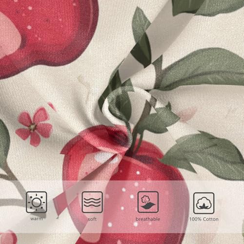 Wusikd Red Apples Cute Boys' Underwear Cotton Green Leaves Boys Briefs Soft Toddler Underwear 2T3