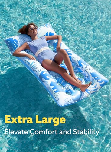 image for SLOOSH 2-Pack Inflatable Pool Floats Mat - XL Pool Floaties Adults Siz