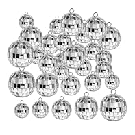 These disco balls are made of high quality foam, covered with mirrored glass outside, not easy to fall off or break and can be reused The reflective and shining mirror surface reflects brightly in the sun or lighting, adding vibrancy and atmosphere t...