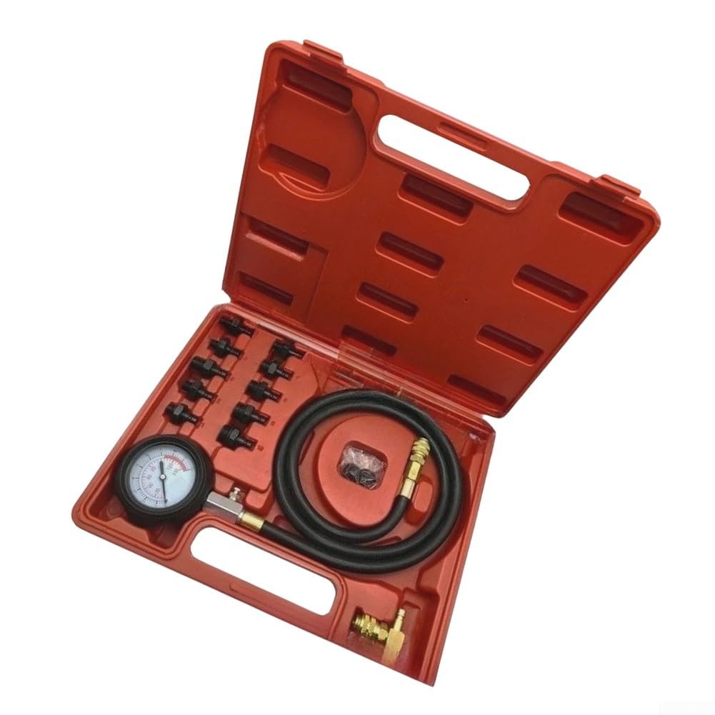 Kit de prueba de presión de aceite con calibre 10 adaptadores de latón