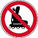 Produktbild Inline-Skates verboten Verbotsschild, selbstkl. Folie, Größe 20cm