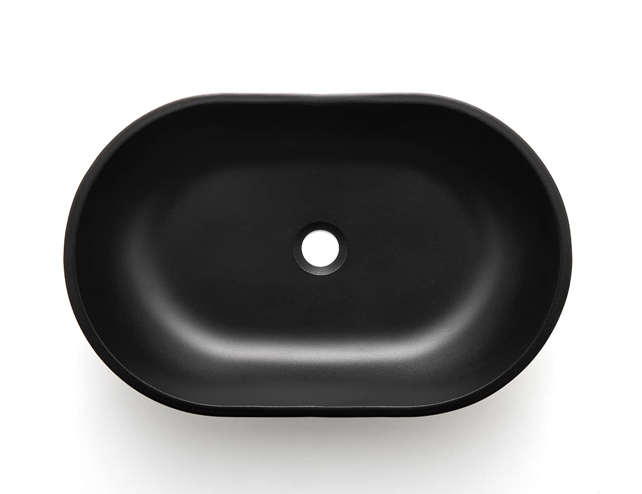 Fanwin Star Phoenix Series Round Vessel Bathroom Sink - Black Matte, Top Mount, With Pop Up Drain