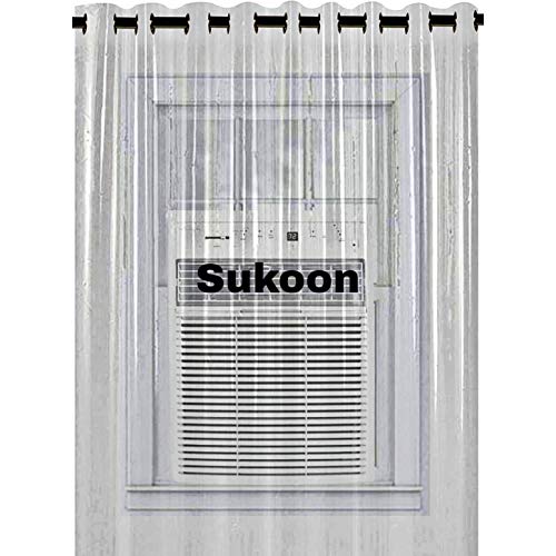 Image of Sukoon Curtain Plastic Transparent for Windows AC