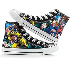 MHA Canvas Schoenen Mijn Hero Academia Sneakers Anime Cosplay Casual Hi-Top Trainers Lace Up Paar Platte Schoenen voor Outdoor Sport Activiteit