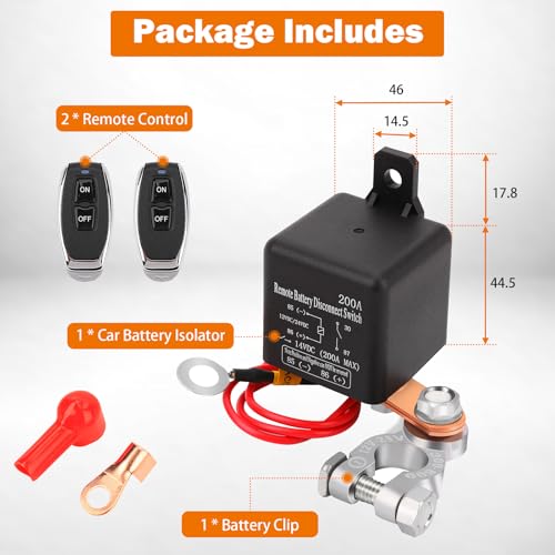 image for FEITON Remote Battery Disconnect Switch 12V Battery Kill Switch for Ca