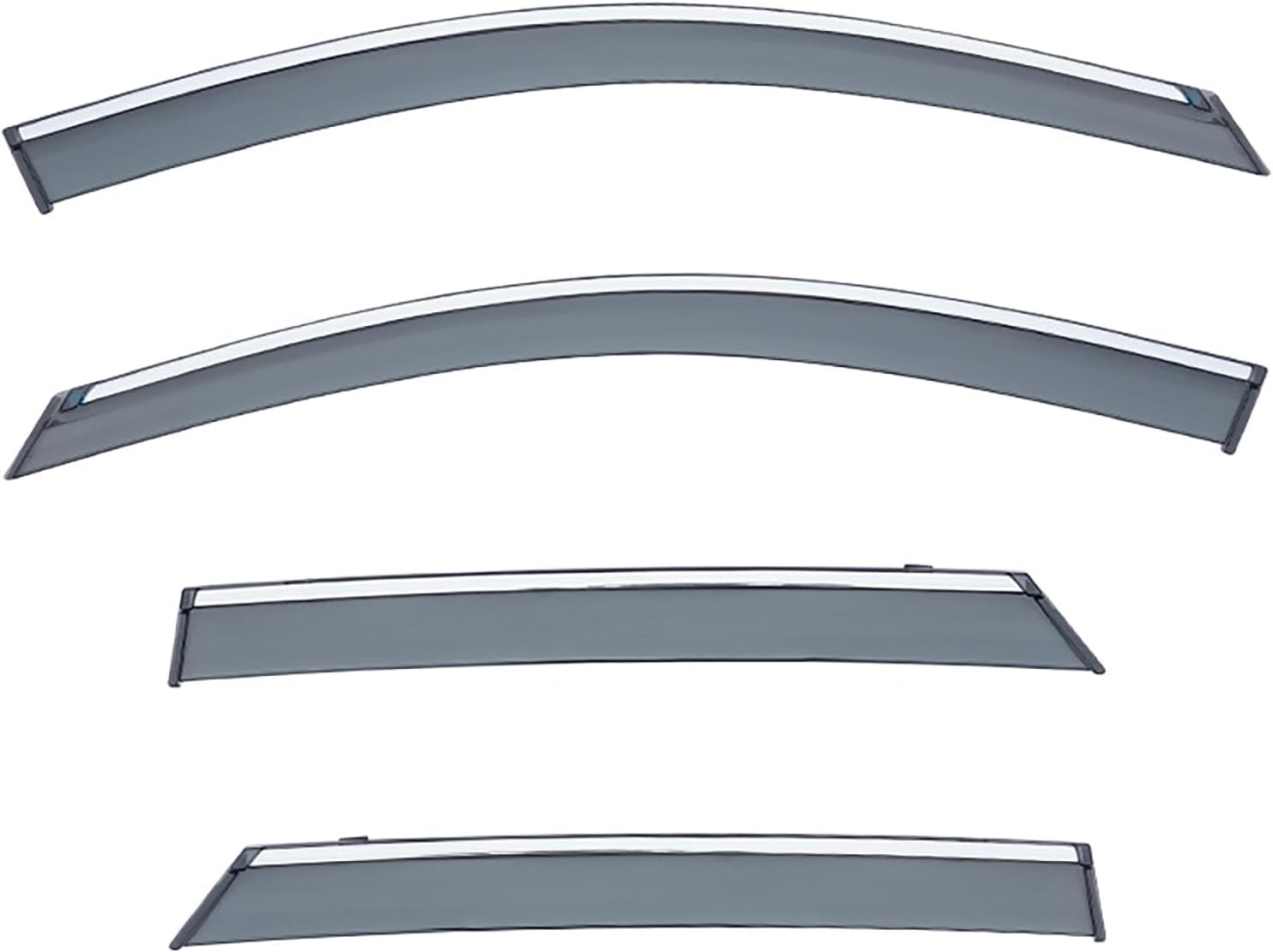 FengXH Window Deflectors for Mazda CX-3 MK1-DK 2016+ - 4pc Smoke Tint, Waterproof, Noise Reducing.