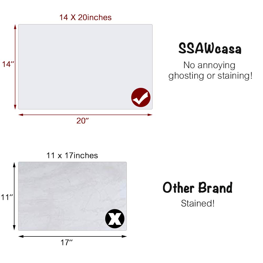 Magnetic Whiteboard for Fridge, Large 20 x14 inch Dry Erase Board for Refrigerator, Magnetic Self Adhesive White Board Sheet Reminder Notepad w/Eraser 4 Markers for Memo Grocery List Office Planner