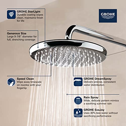 GROHE Tempesta 250 Rain Shower head in Brushed Nickel Infinity - Round thumbnail 3