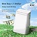 15,000 BTU Portable Air Conditioner, Portable AC Unit with Built-in Dehumidifier and Cooling Fan for Room up to 400 sq.ft., 24 Hour Timer, Remote Control & Window Mount Kit, White