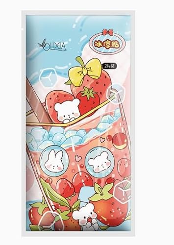 40 cerotti rinfrescanti, gel per cuscinetti rinfrescanti per cartoni animati, impacchi freddi istantanei, cerotti rinfrescanti per colpi di calore per febbre e raffreddamento e altri sintomi