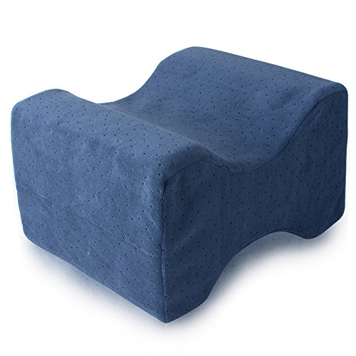 Milliard Memory Foam Leg Pillow, Knee Pillow or Leg Rest – Multi-Use Contour Cushion with Ultra Soft Velour Removable Cover