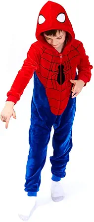 COSUSKET Kids Flannel Onesie Pajamas, Cartoon One-Piece Halloween Costume