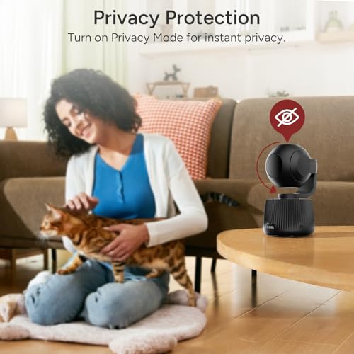 SiiPet PawTrack 4K Pet Camera with Auto Tracking, 360° Pan/270° Tilt, Behavior Alerts & Smart Pet Vlog & Two-Way Audio, Privacy Mode, Multi-Pet ID, 1080p Daily Recording Smart Pet Monitor - Thumbnail 7