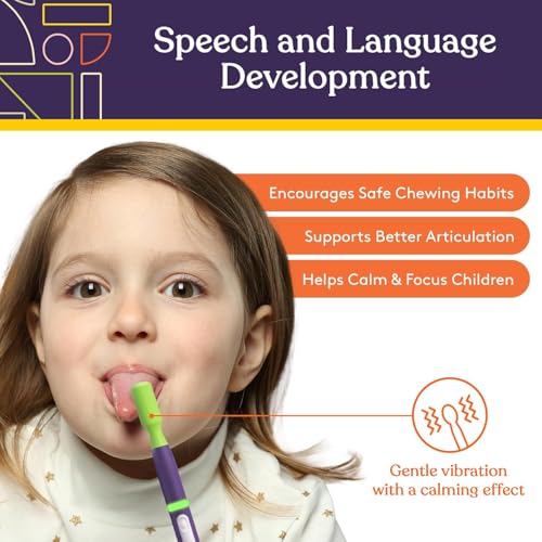 Special Supplies Rechargeable Buzz Buddy Oral Motor Stimulation kit with 12 Soft Textured Interchangeable Heads, Calm Sensory Needs, Support Speech, and Stimulate Self Feeding, Gentle Vibrations - Image 6