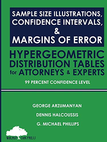 Sample Size Illustrations, Confidence Intervals, & Margins of Error: Hypergeometric Distribution Tables for Attorneys and Experts: 99 Percent Confidence Level
