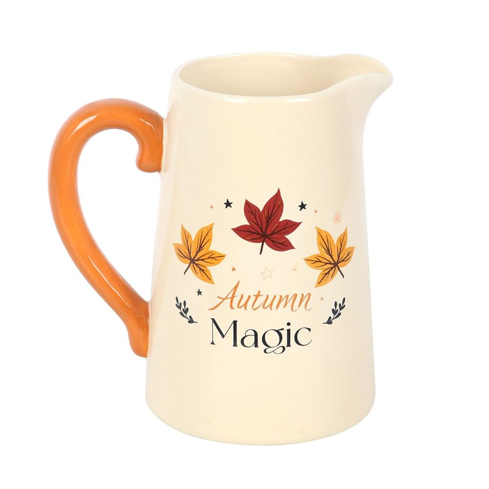 Autumn Magic Ceramic Flower Jug, Elegant Seasonal Decor for Fresh or Dried Arrangements, Versatile Fall Accent, Timeless Design for Home Decor, Not Food Safe