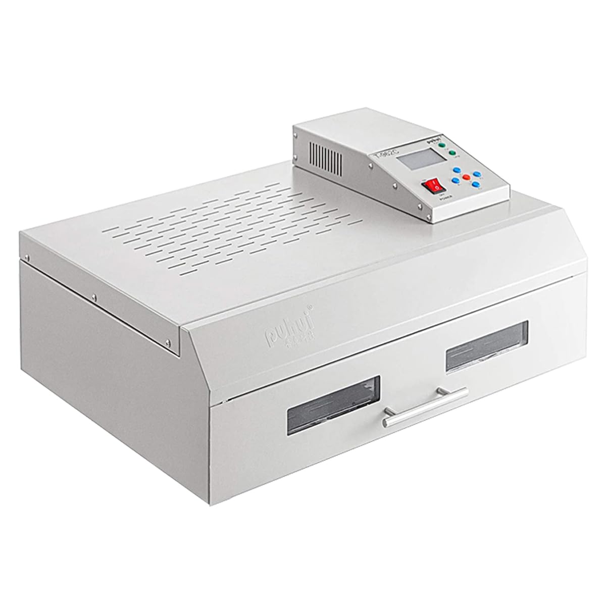 INTBUYING 110V Reflow Oven T962C 2900W Micro-computer Control Reflow Soldering Machine with 23.6x15.7 Inch Soldering Area Drawer Type Lead Infrared IC Heater Free Reflow Soldering Machine