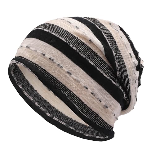 Image of ZLYC Cotton Thin Slouchy Beanie Hat for Men Women Fashion Soft Stretch Knit Skull Cap