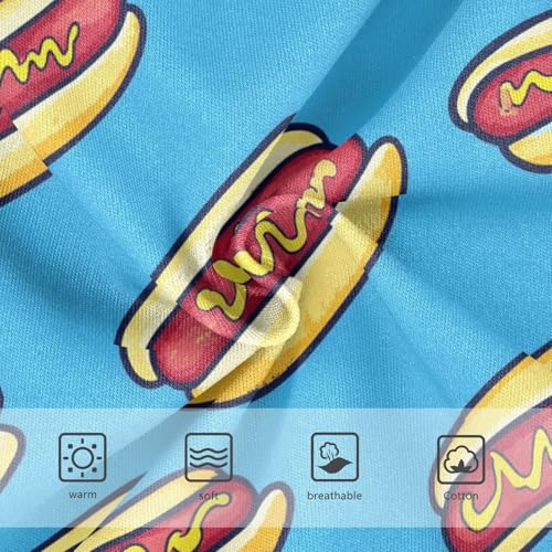 Wusikd Hot Dogs Girls' Underwear Cotton Blue Girls Briefs Soft Toddler Underwear 2T3