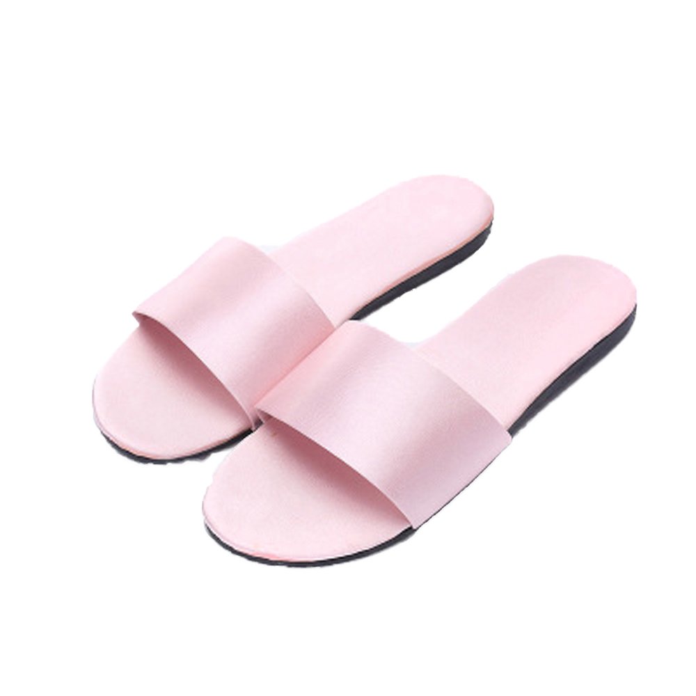 Women Satin Slide Flat Open Toe Soft Slip on Silky Slide Sandal House Slipper
