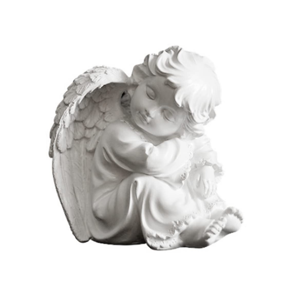 Fairy Angel Garden Resin Ornament Angel Wings Statue Angel Ornaments Figurines Resin Angel Figurine Sculpture Angel Figure Ornament Angel Statue for Home Decor 1pcs Knee-right