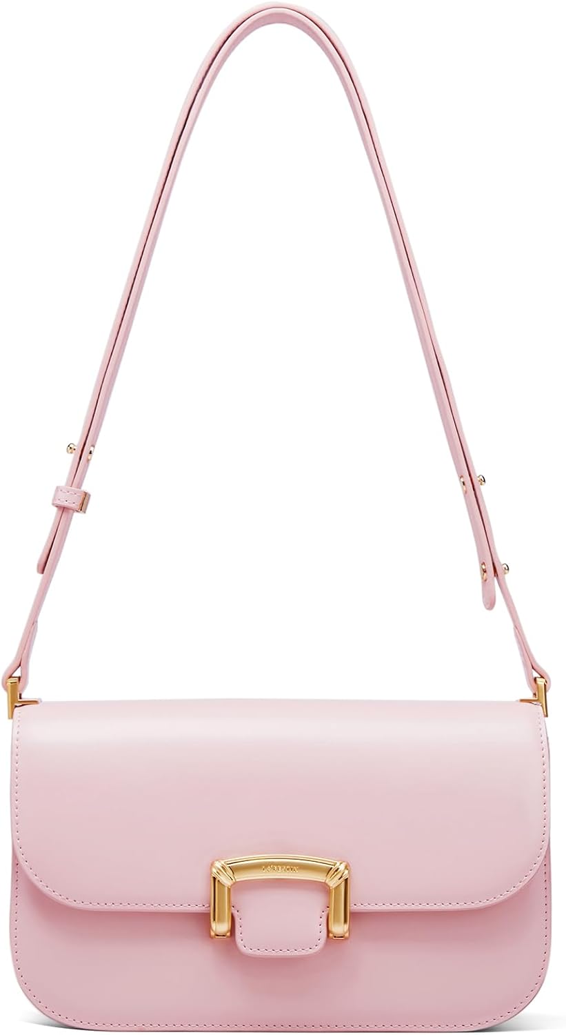 LA FESTIN Small Leather Shoulder Bag for Women - Designer Crossbody Handbag Satchel Purse with Strap for Everyday Use