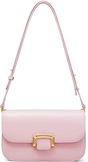 LA'FESTIN LA FESTIN Small Leather Shoulder Bag for Women - Designer Crossbody Handbag Satchel Purse with Strap for Everyday Use