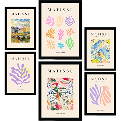 Nacnic Set de 6 Posters de Henri Matisse. Vegetacion. Láminas de Fauvismo y Arte Abstracto para el Diseño y Decoración de Interiores. Tamaños A3 & A4, sin marcos.