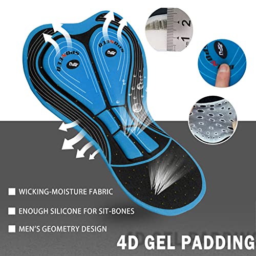 Camiseta y Pantalones Cortos para Ciclismo Hombre Azul XL miniatura 7
