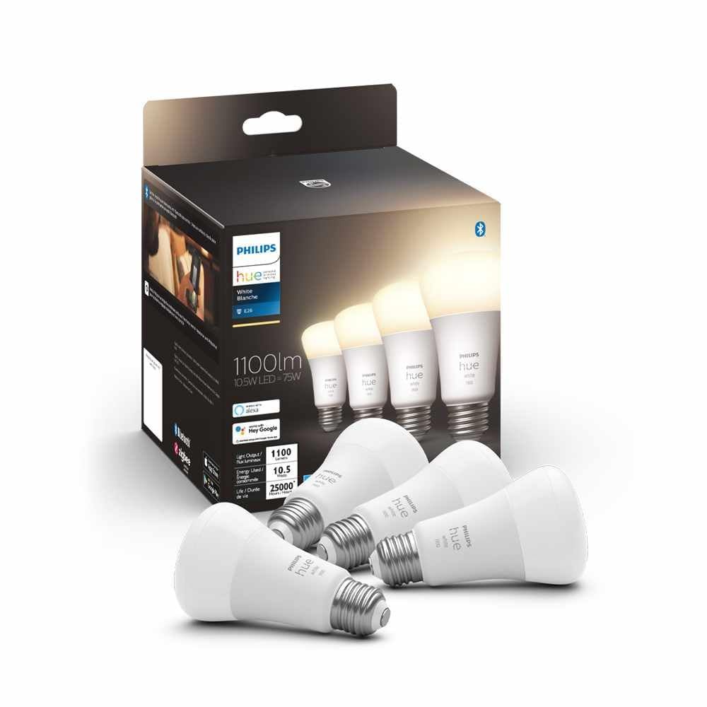 Philips Hue White 10.5W A19 E26 LED Smart Bulb