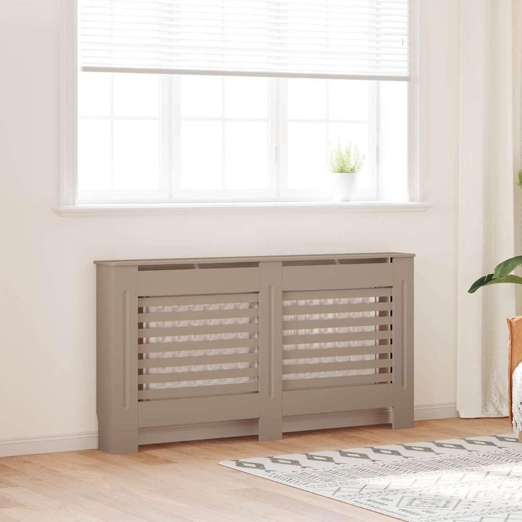 Heizkörperverkleidung aus MDF mit Latten-Design 152x19x81,5 cm, praktische Abdeckung für Heizkörper, bietet Ablagefläche und schützt vor Staub im Haushalt