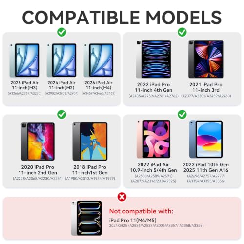 Image of WIWU iPad Case with Keyboard Air 11 Inch M4 2026 M2 /M3 A16 10th Gen Air 5 /4