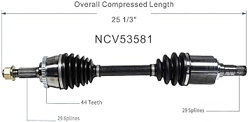 GSP NCV53581 CV Axle Shaft Assembly - Left Front (Driver Side)