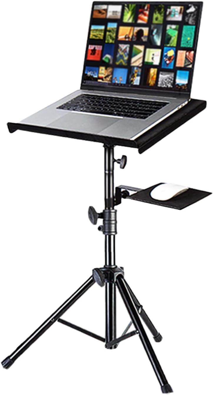Laptop Floor Stand,Steel Adjustable Workbench,Portable Vertical Computer Stand,for Home Outdoor Office,Load-Bearing 15kg(Height 85-150cm)