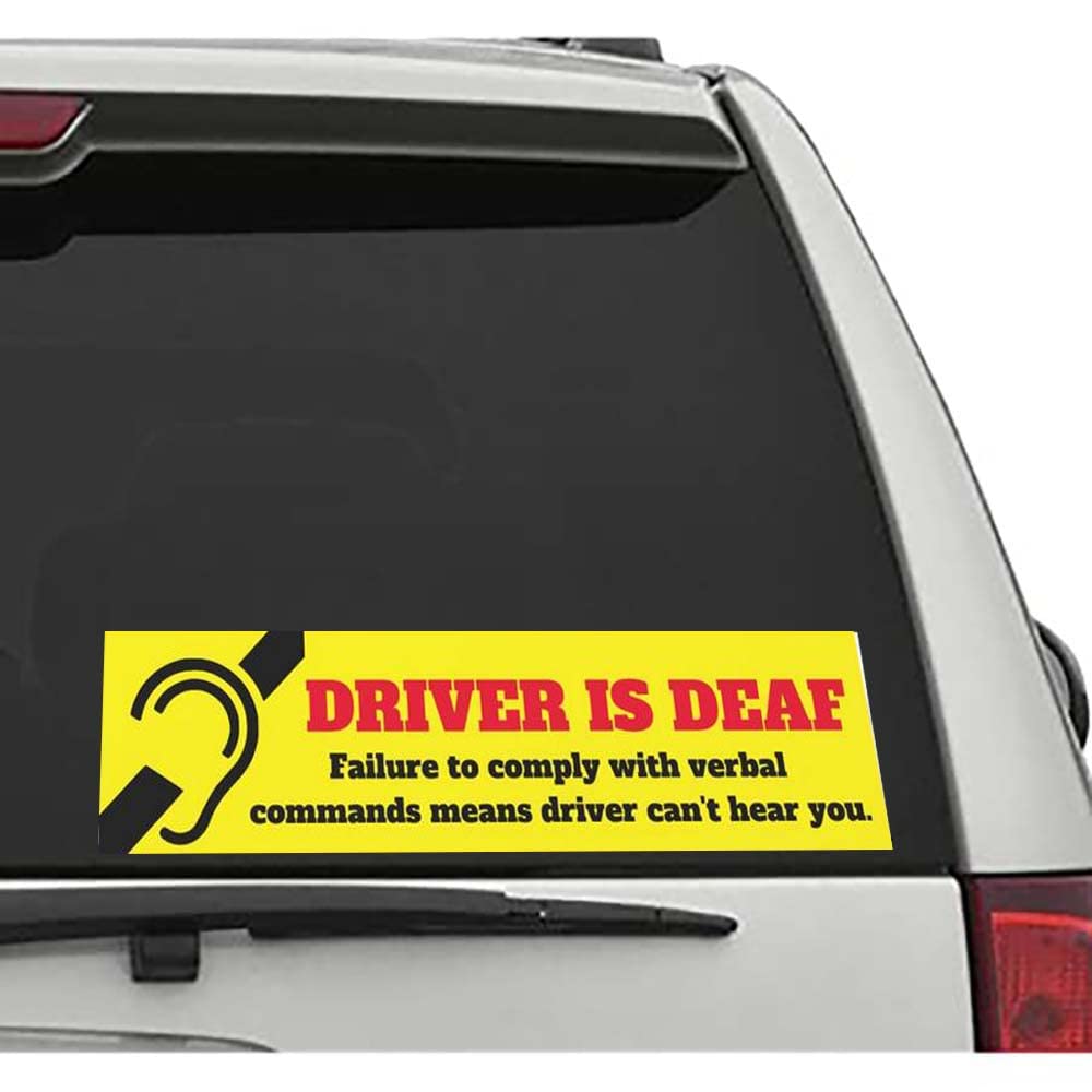 Adesivo Auto 'Warning Singing Driver' – Sticker In Vinile 99x33mm, Antigraffio, Rimovibile, Per Carrozzeria