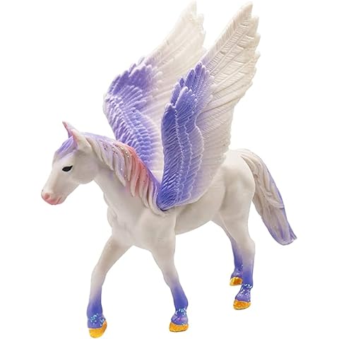 Doyomtoy Unicorn Toy Figure Winged Unicorn Figure Model, Realistic PVC Animals Models Figurines, for Crafts Accessories, Children Party Presentsi Cover