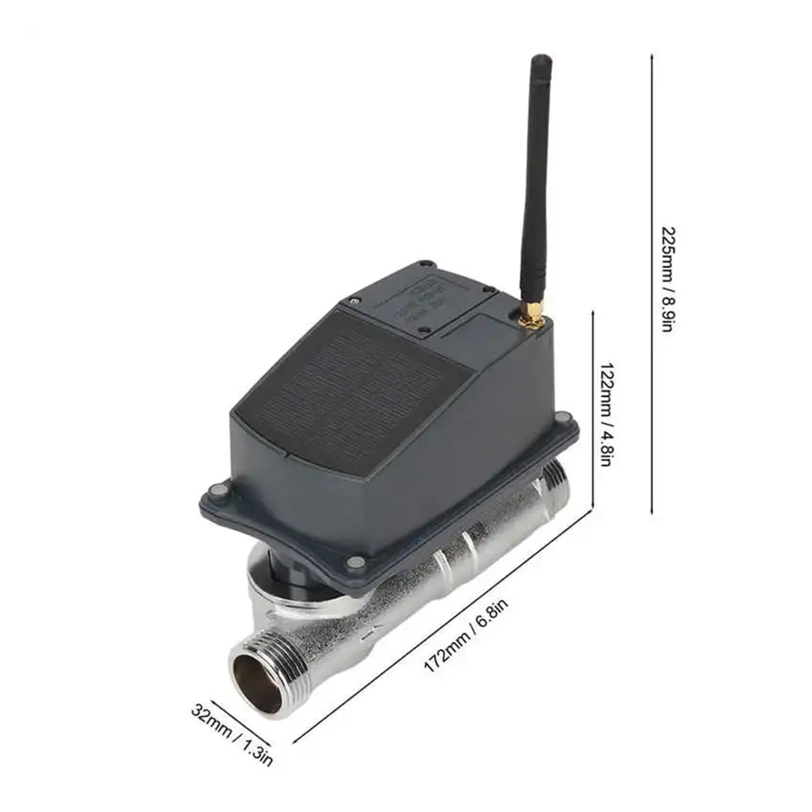 Zegar do nawadniania ogrodu Solarny zawór elektromagnetyczny 4G Automatyczny sterownik z przepływomierzem Zegar wodny G1 Gwint żeński G3/4 Gwint męski Zawory wielofunkcyjne do nawadniania, rolnictwa,