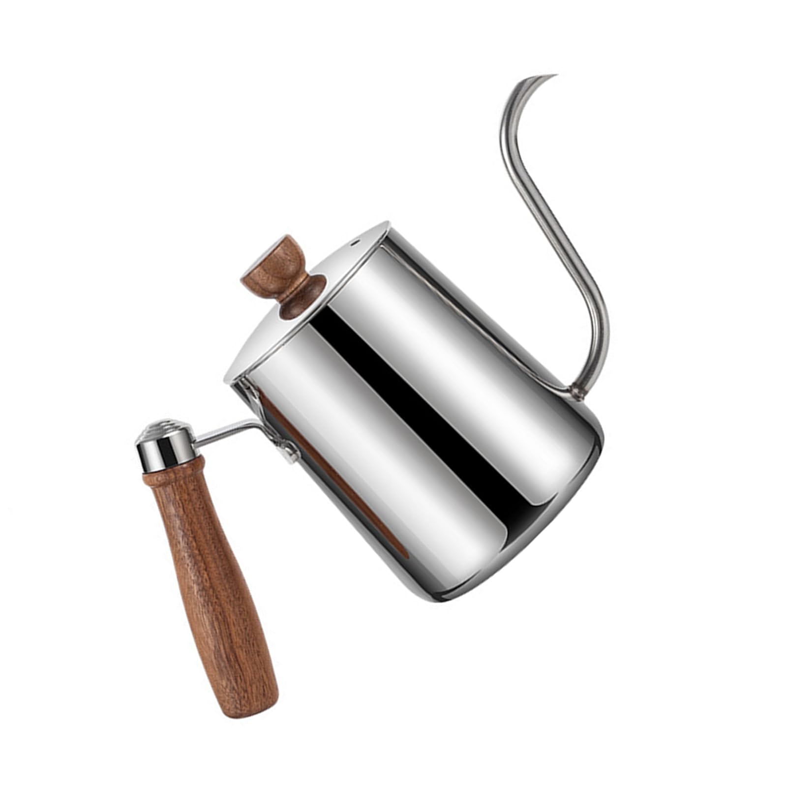 our fave 304 Stainless Steels Long Gooseneck Spout Coffee Kettle 600ML Capacity Tea Pots with Wooden Handle for Hand Drips Control Coffee Kettle with Gooseneck Spout