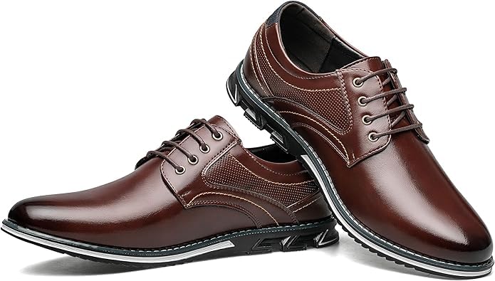 Men's Classic Oxford Dress Shoes, Leather, Lace-up, Comfort Sole2