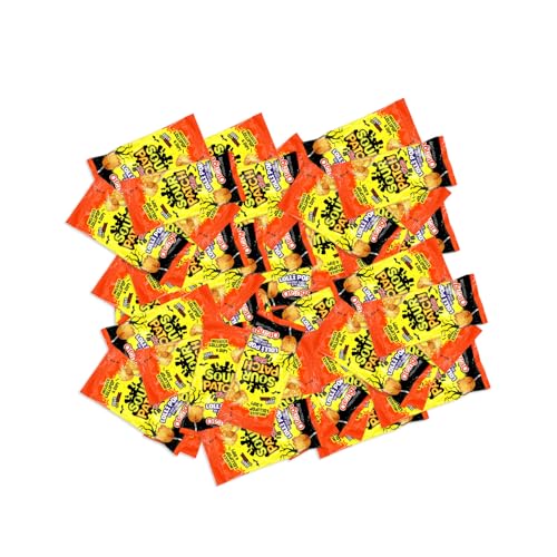 SourPatch Kids Lollipops - Orange Flavor - Halloween Themed Lollipop Suckers with Sour Candy Dipping Powder, Individually Wrapped Tangy Pops for Halloween, Christmas, Pantry & Birthdays (1 lbs)