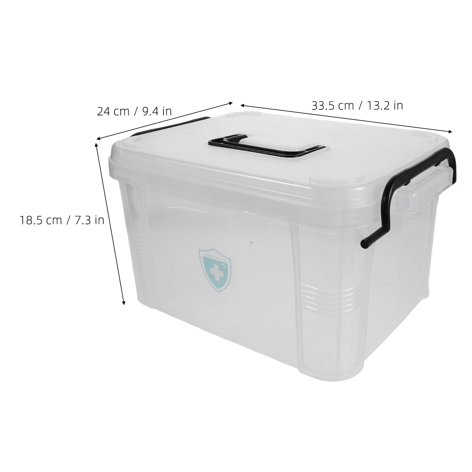 ibasenice Boîte de Rangement Transparente pour Premiers Soins avec poignée