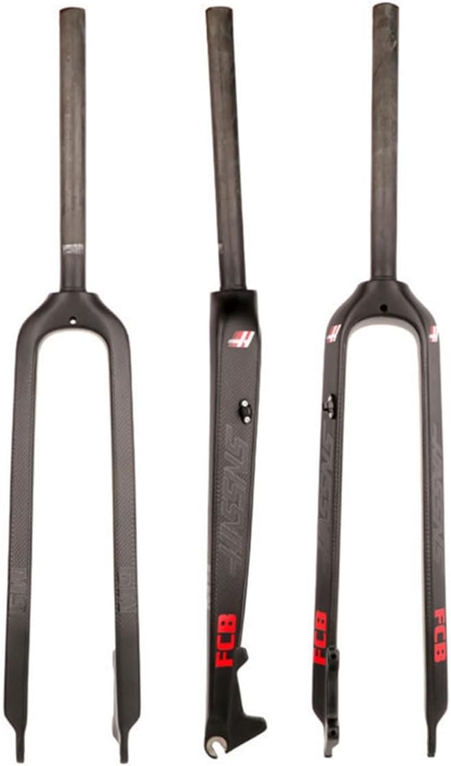26 27.5 29Inch Mountain Bike Rigid Fork 1-1/8'' Straight/Tapered Tube Bikes Hard Front Fork Carbon Fiber Disc Brake Forks QR 9x100mm Hard Forks